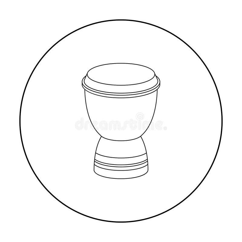 Ícone do cilindro do cálice no estilo do esboço isolado no fundo branco Ilustração do vetor do estoque do símbolo de Turquia ilustração royalty free Ícone do cilindro do cálice no estilo do esboço isolado no fundo branco Ilustração do vetor do estoque do símbolo de Turquia ilustração royalty free