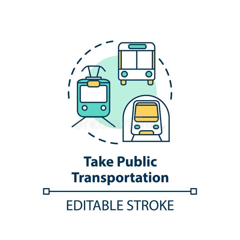 ícone do conceito de transporte público