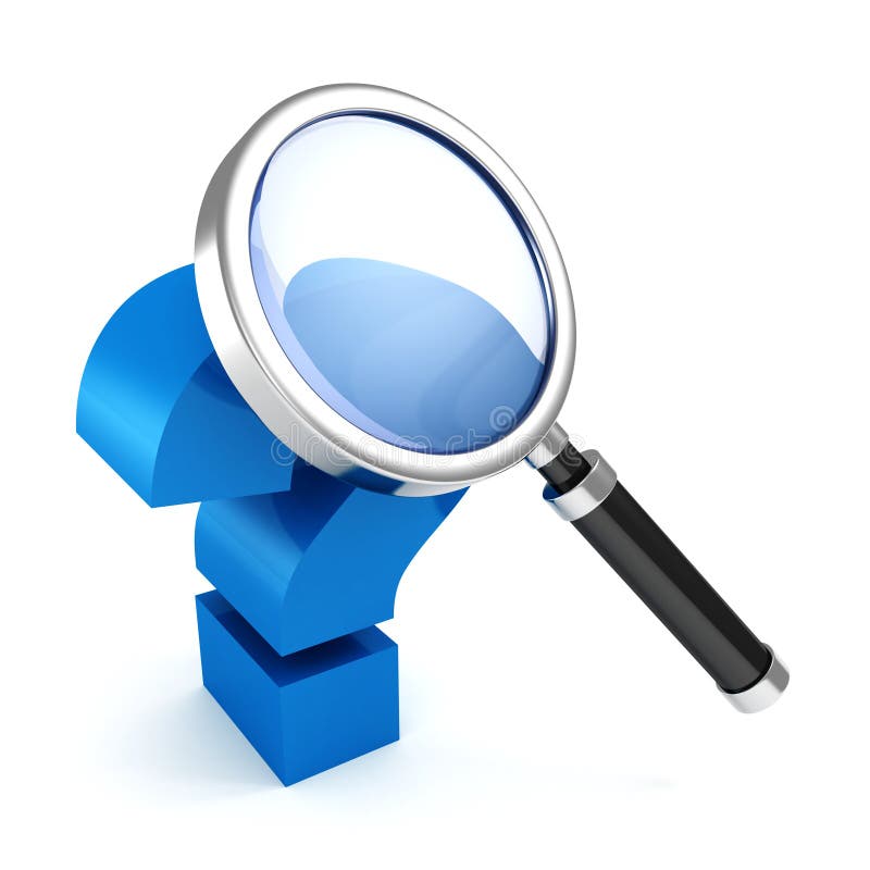 Ícone do conceito do FAQ com magnifier e ponto de interrogação ilustração royalty free Ícone do conceito do FAQ com magnifier e ponto de interrogação ilustração royalty free