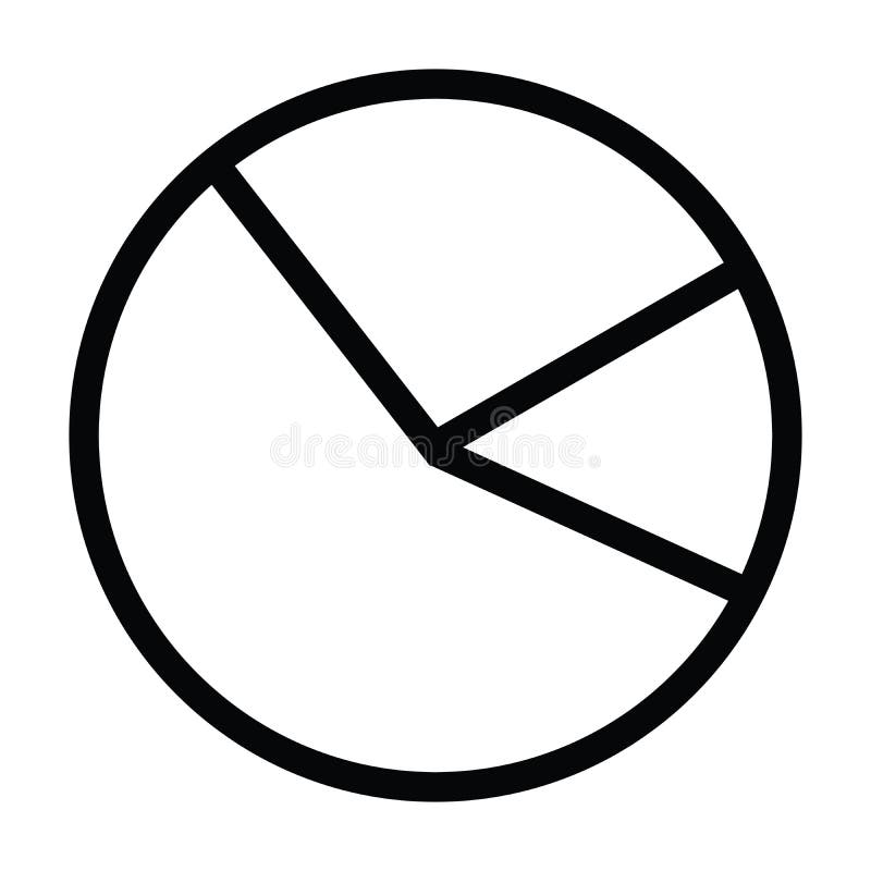 Ícone do diagrama do gráfico da torta com estilo do esboço ilustração stock Ícone do diagrama do gráfico da torta com estilo do esboço ilustração stock