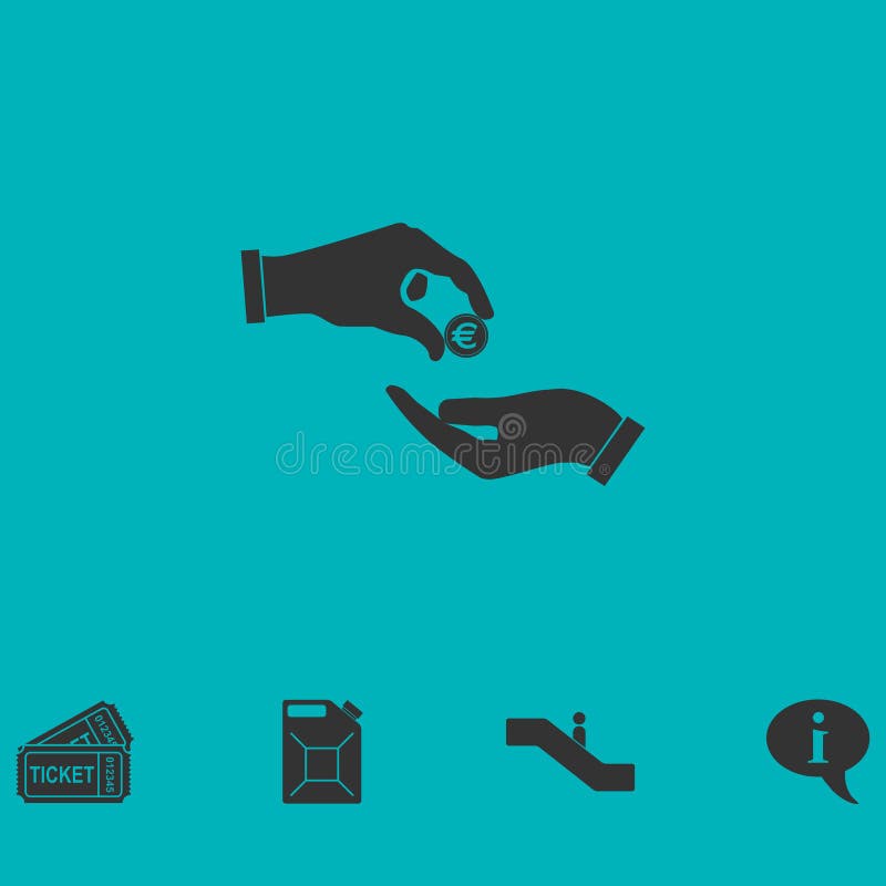 Ícone do dinheiro entregando horizontalmente ilustração royalty free Ícone do dinheiro entregando horizontalmente ilustração royalty free