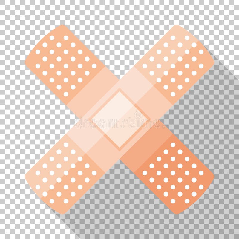 Ícone do emplastro esparadrapo ou do colar-emplastro no estilo liso no fundo transparente ilustração stock Ícone do emplastro esparadrapo ou do colar-emplastro no estilo liso no fundo transparente ilustração stock