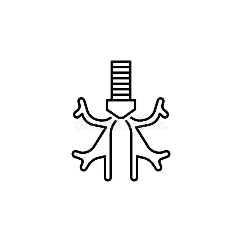 Ícone do esboço do brônquio do órgão humano Os sinais e os símbolos podem ser usados para a Web, logotipo, app móvel, UI, UX ilustração stock Ícone do esboço do brônquio do órgão humano Os sinais e os símbolos podem ser usados para a Web, logotipo, app móvel, UI, UX ilustração stock