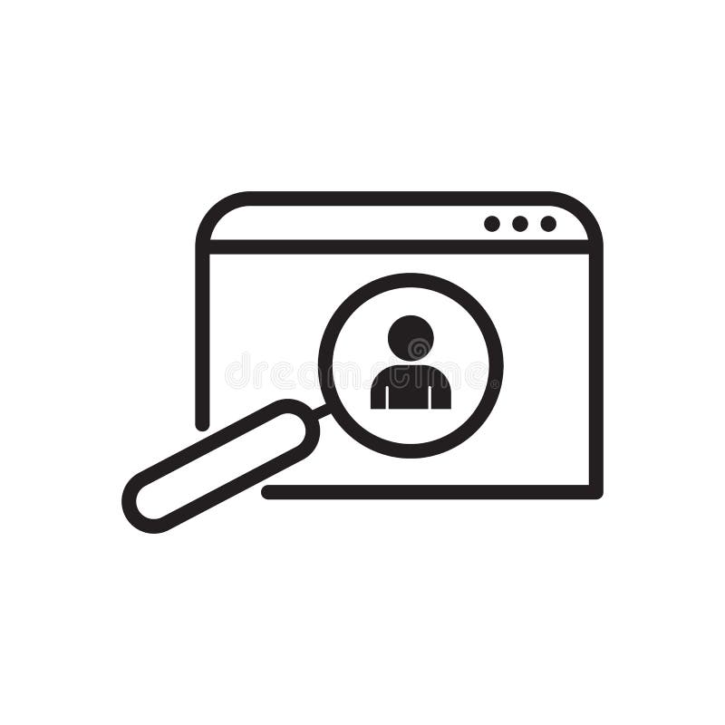Ícone do esboço da busca da pessoa ilustração do projeto do vetor ilustração royalty free