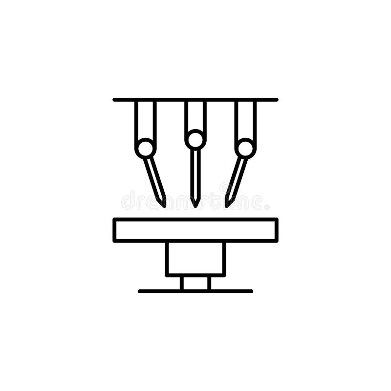 Ícone do esboço da cirurgia da robótica Os sinais e os símbolos podem ser usados para a Web, logotipo, app móvel, UI, UX ilustração do vetor Ícone do esboço da cirurgia da robótica Os sinais e os símbolos podem ser usados para a Web, logotipo, app móvel, UI, UX ilustração do vetor