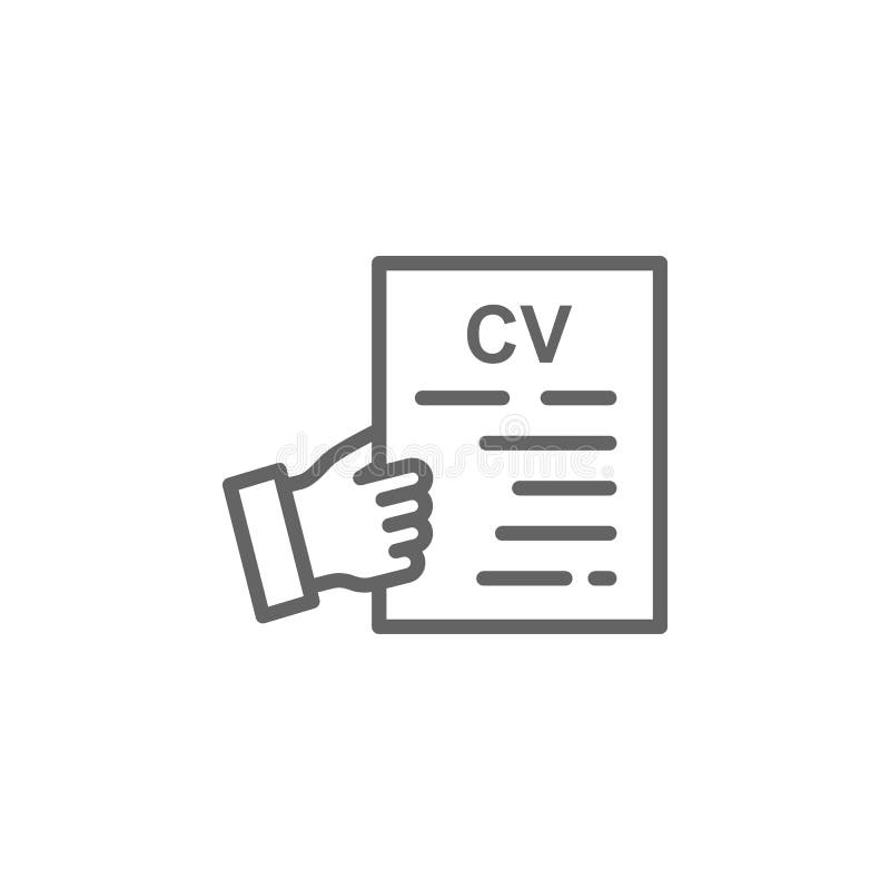 Ícone do esboço da mão do Cv Elementos da linha ?cone da ilustra??o do neg?cio Os sinais e os s?mbolos podem ser usados para a We ilustração stock Ícone do esboço da mão do Cv Elementos da linha ?cone da ilustra??o do neg?cio Os sinais e os s?mbolos podem ser usados para a We ilustração stock