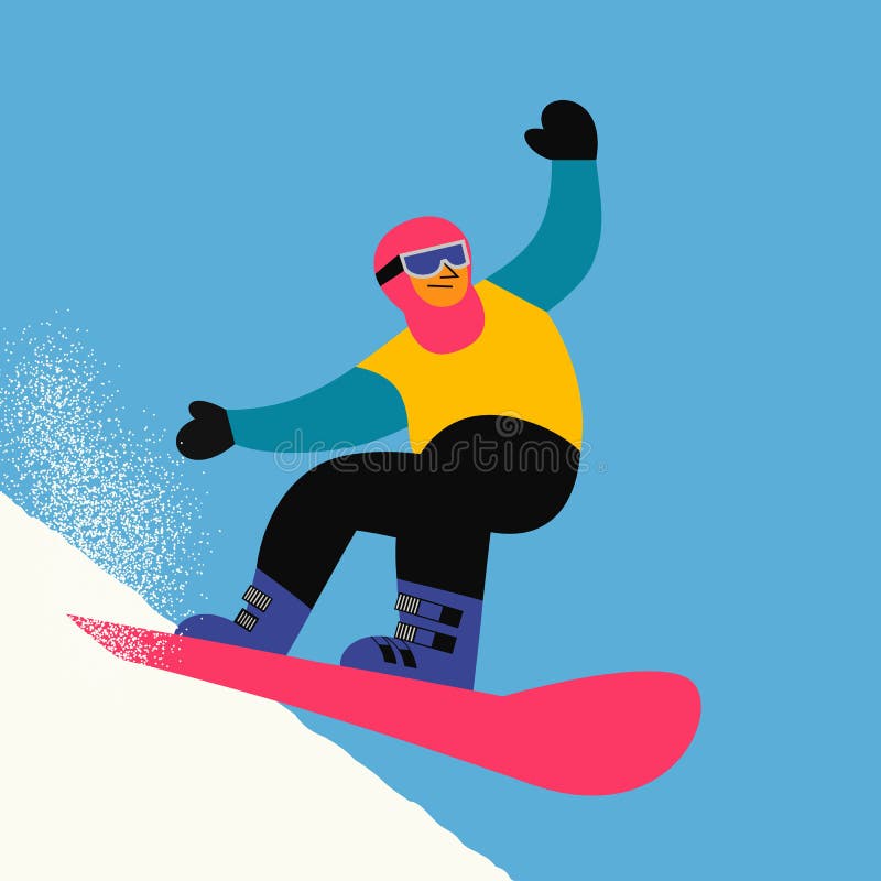 Ícone do esporte da snowboarding ilustração stock Ícone do esporte da snowboarding ilustração stock