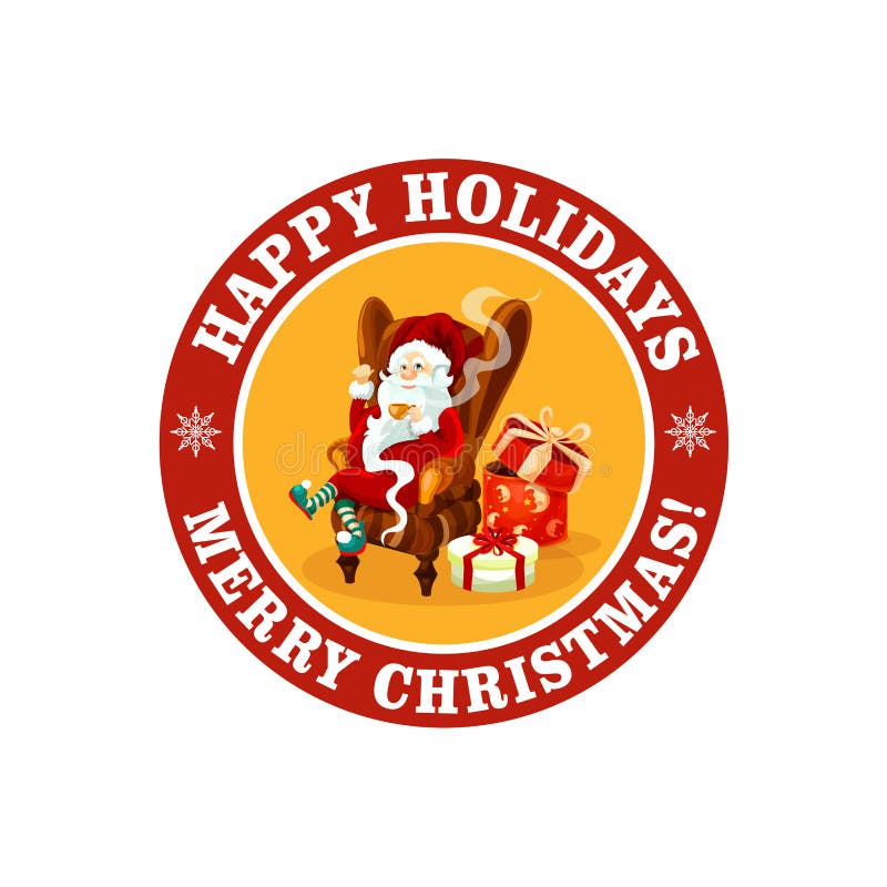 Ícone do Feliz Natal para o cumprimento do vetor do feriado ilustração do vetor Ícone do Feliz Natal para o cumprimento do vetor do feriado ilustração do vetor