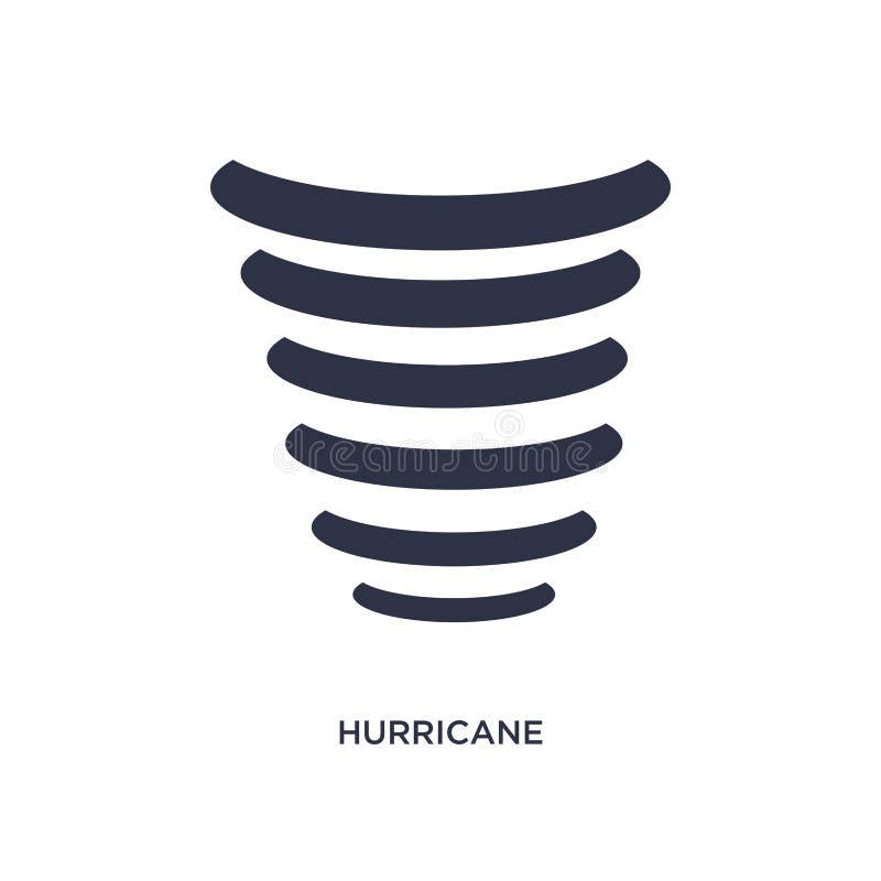 ícone do furacão no fundo branco Ilustração simples do elemento do conceito da meteorologia ilustração stock ícone do furacão no fundo branco Ilustração simples do elemento do conceito da meteorologia ilustração stock