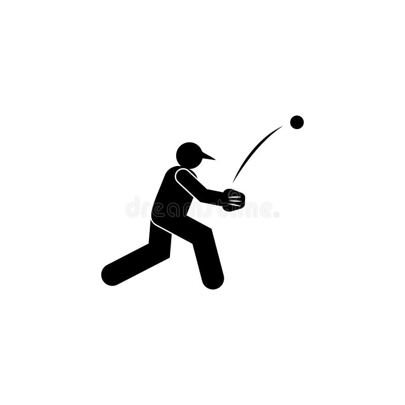 ?cone do glyph do basebol do lance da bola do homem Elemento do ?cone da ilustra??o do esporte do basebol Os sinais e os s?mbolos ilustração royalty free ?cone do glyph do basebol do lance da bola do homem Elemento do ?cone da ilustra??o do esporte do basebol Os sinais e os s?mbolos ilustração royalty free