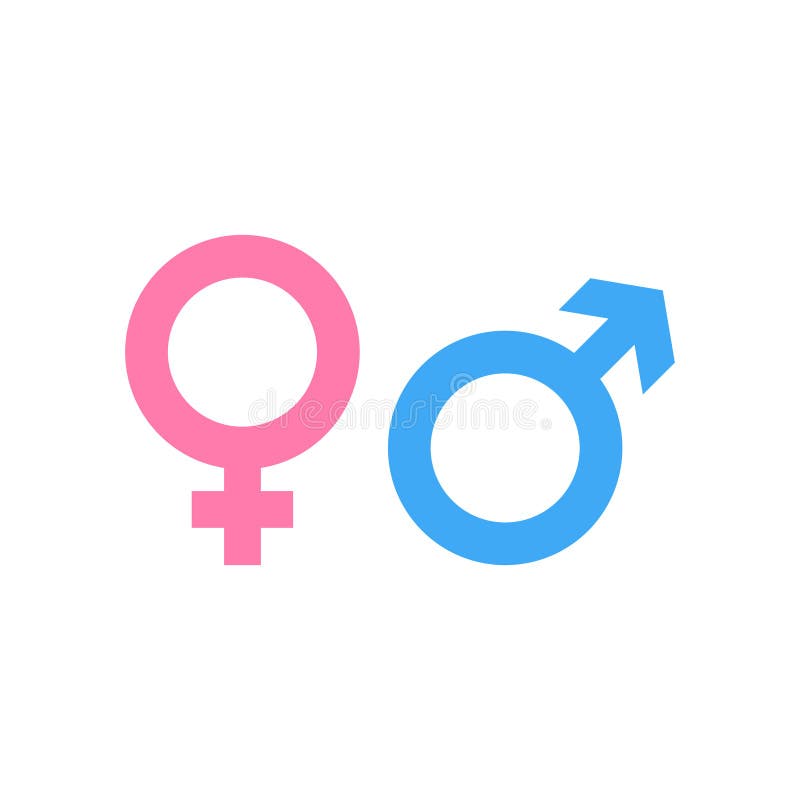Ícone do gênero e símbolo masculino, feminino