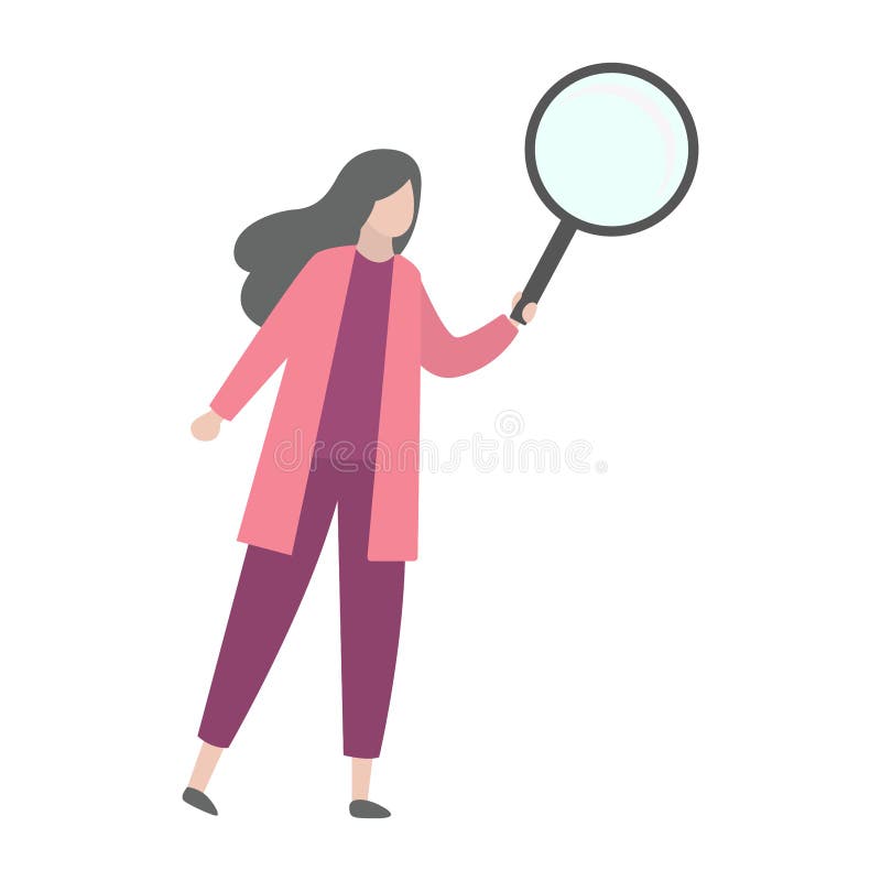 Ícone do homem com lente de aumento em fundo branco Ilustração vetorial ilustração do vetor Ícone do homem com lente de aumento em fundo branco Ilustração vetorial ilustração do vetor