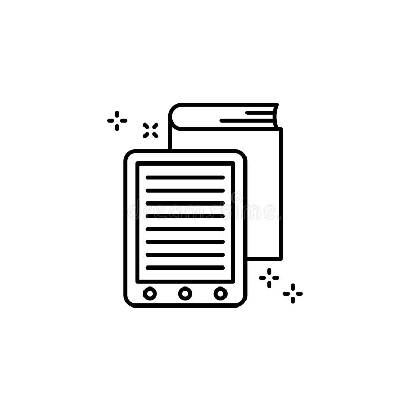 Ícone do livro Ícone Elemento da literatura ilustração royalty free