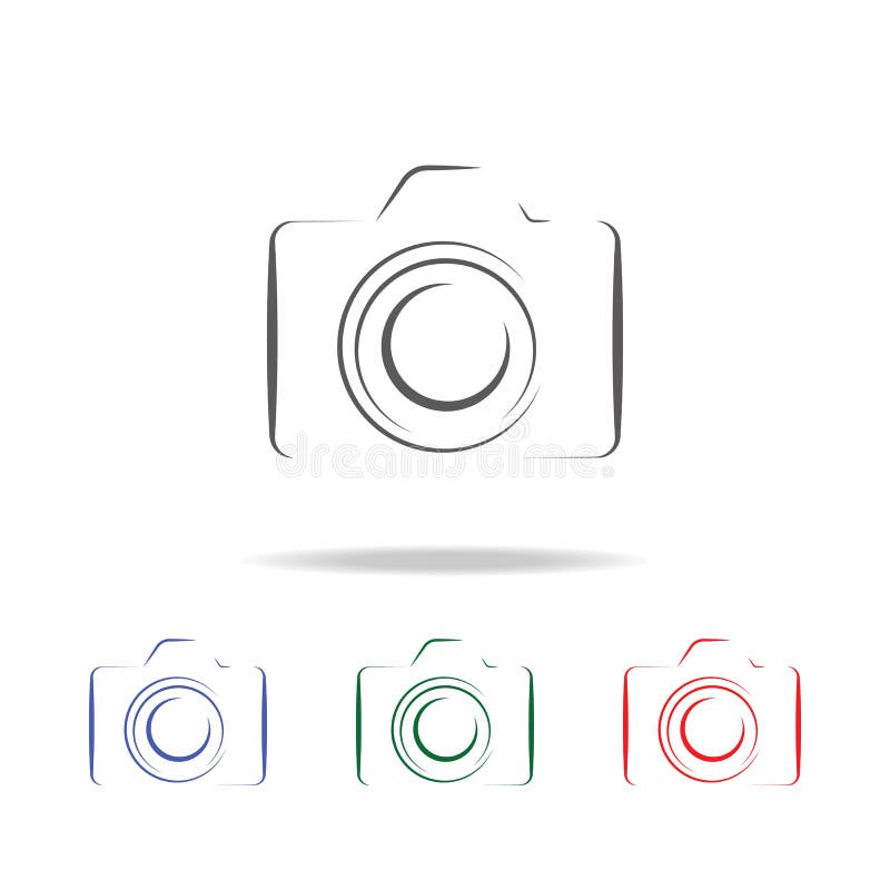 Ícone do logotipo da silhueta da câmera da foto Elementos da câmera da foto em multi ícones coloridos Ícone superior do projeto g ilustração royalty free Ícone do logotipo da silhueta da câmera da foto Elementos da câmera da foto em multi ícones coloridos Ícone superior do projeto g ilustração royalty free