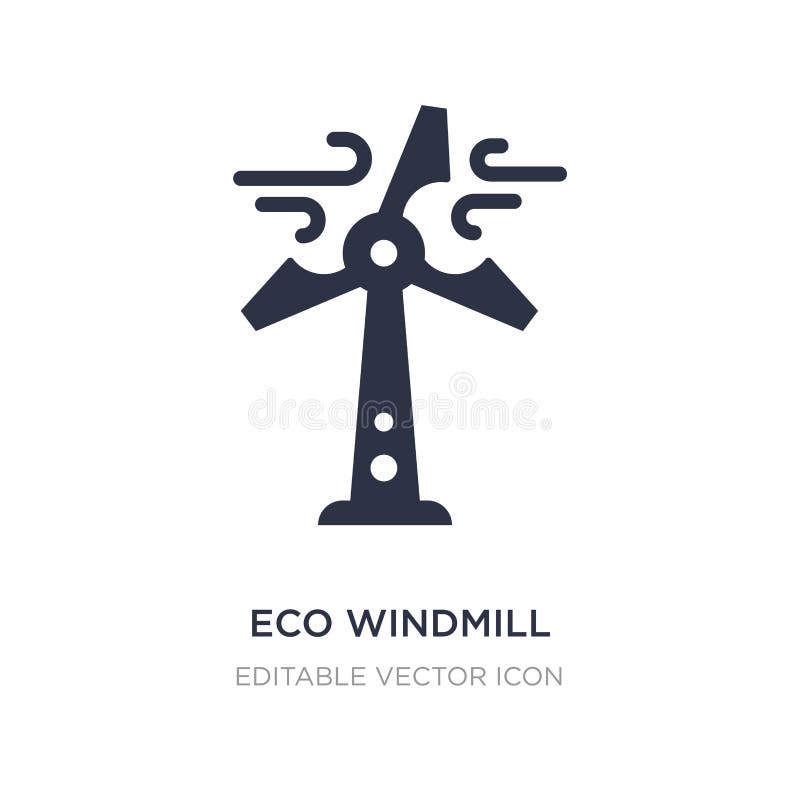 ícone do moinho de vento do eco no fundo branco Ilustração simples do elemento do conceito da indústria ilustração do vetor ícone do moinho de vento do eco no fundo branco Ilustração simples do elemento do conceito da indústria ilustração do vetor