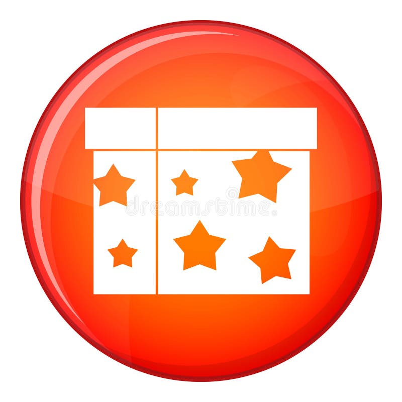 Ícone do mágico da caixa, estilo liso ilustração stock