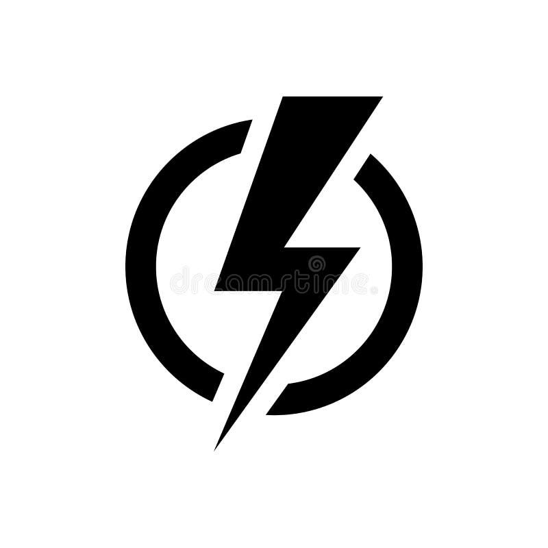 Ícone do parafuso de relâmpago Símbolo da energia elétrica ilustração do vetor Ícone do parafuso de relâmpago Símbolo da energia elétrica ilustração do vetor