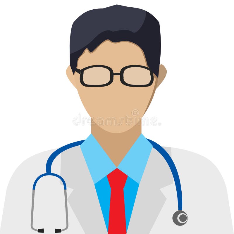 ícone do perfil de ilustração avatar médico macho ilustração stock