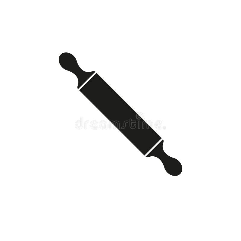 Rolling pin icon. Simple flat vector illustration on a white background. Rolling pin icon. Simple flat vector illustration on a white background.