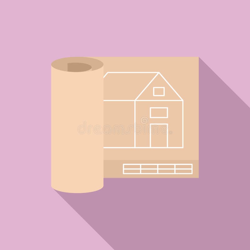 Ícone do projeto da casa do arquiteto, estilo liso ilustração stock Ícone do projeto da casa do arquiteto, estilo liso ilustração stock