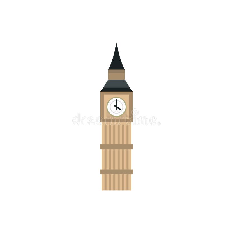Ícone do pulso de disparo de Big Ben, estilo liso ilustração do vetor Ícone do pulso de disparo de Big Ben, estilo liso ilustração do vetor