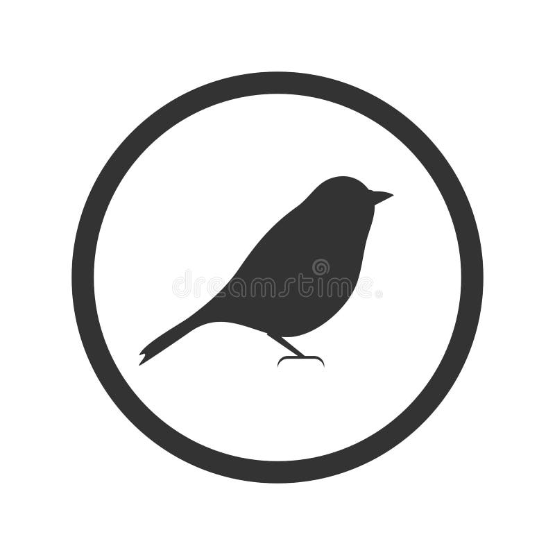 Ícone do pássaro, preto isolado no fundo branco, ilustração ilustração royalty free Ícone do pássaro, preto isolado no fundo branco, ilustração ilustração royalty free