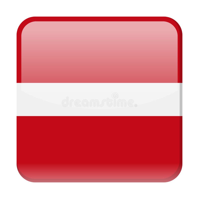 Ícone do quadrado do vetor da bandeira de Letónia ilustração do vetor Ícone do quadrado do vetor da bandeira de Letónia ilustração do vetor