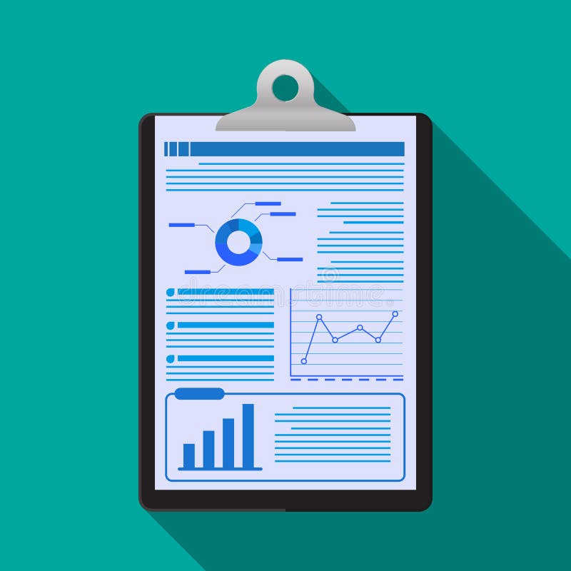 Ícone do relatório de negócios ilustração royalty free