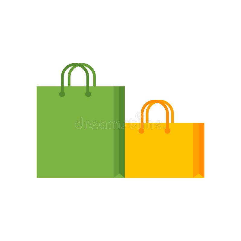 Ícone do saco de compras isolado no fundo branco