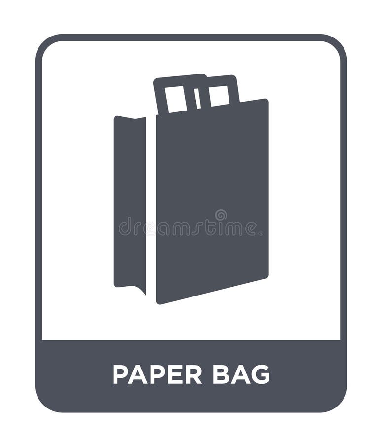 ícone do saco de papel no estilo na moda do projeto ícone do saco de papel isolado no fundo branco plano simples e moderno do íco ilustração royalty free ícone do saco de papel no estilo na moda do projeto ícone do saco de papel isolado no fundo branco plano simples e moderno do íco ilustração royalty free