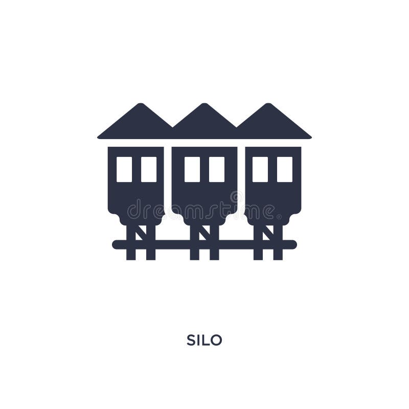 ícone do silo no fundo branco Ilustração simples do elemento de cultivar o conceito ilustração do vetor ícone do silo no fundo branco Ilustração simples do elemento de cultivar o conceito ilustração do vetor