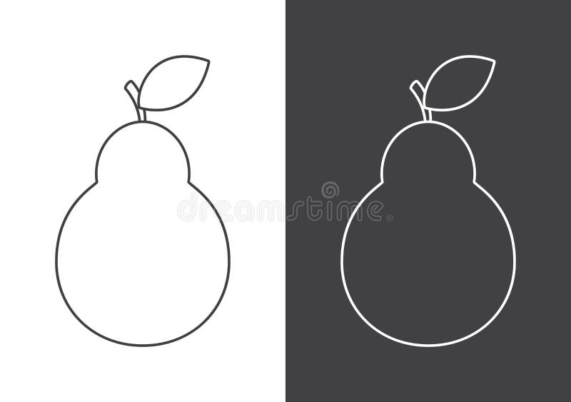 Ícone do sinal da pera no fundo branco e cinzento ilustração stock Ícone do sinal da pera no fundo branco e cinzento ilustração stock