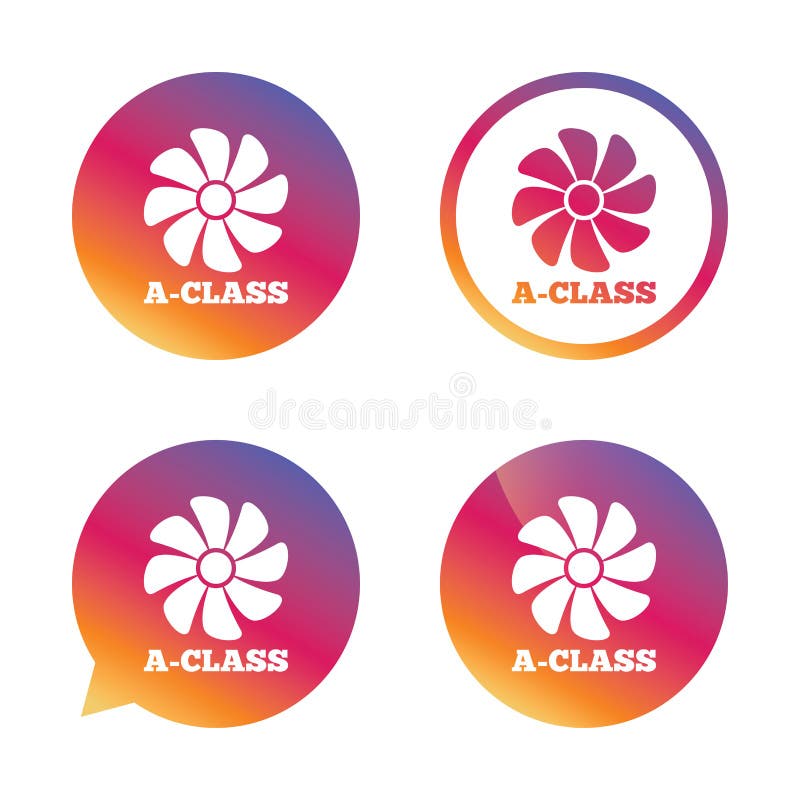ícone do sinal da ventilação da Um-classe Uso eficaz da energia ilustração stock ícone do sinal da ventilação da Um-classe Uso eficaz da energia ilustração stock