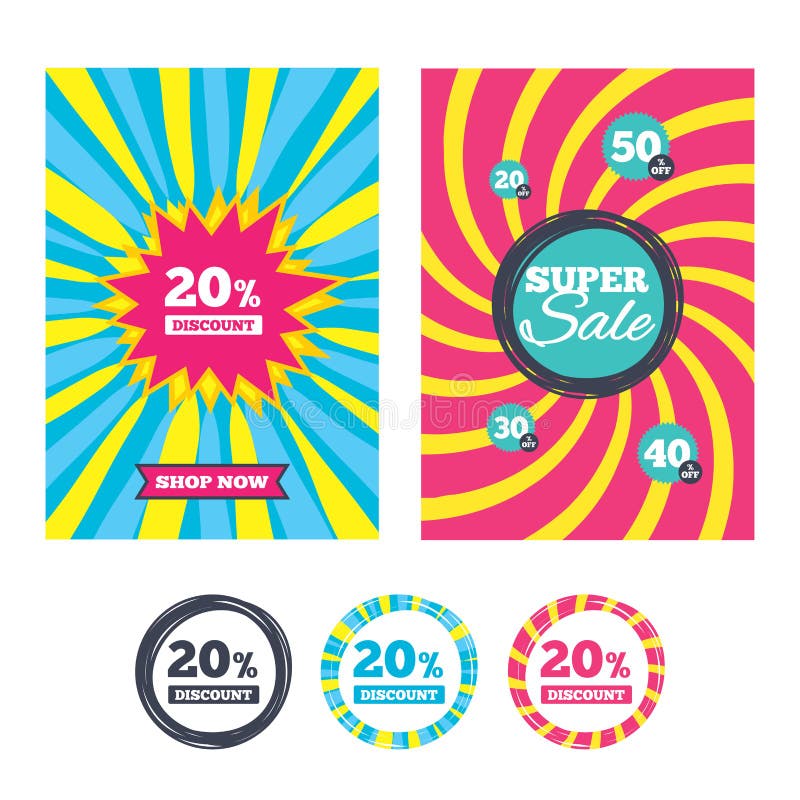 ícone do sinal de um disconto de 20 por cento Símbolo da venda ilustração royalty free ícone do sinal de um disconto de 20 por cento Símbolo da venda ilustração royalty free