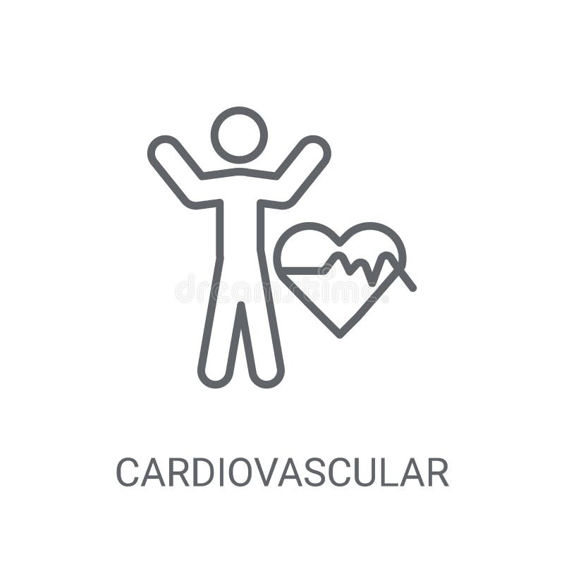 Ícone do sistema cardiovascular Logotipo na moda co do sistema cardiovascular ilustração stock Ícone do sistema cardiovascular Logotipo na moda co do sistema cardiovascular ilustração stock