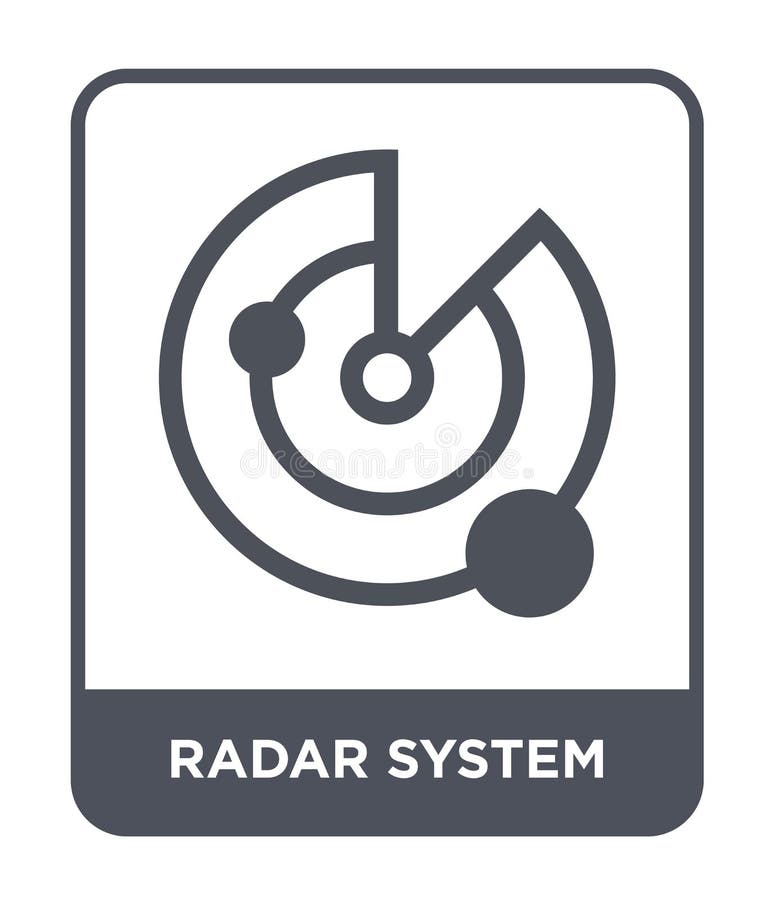 ícone do sistema do radar no estilo na moda do projeto ícone do sistema do radar isolado no fundo branco ícone do vetor do sistem ilustração royalty free ícone do sistema do radar no estilo na moda do projeto ícone do sistema do radar isolado no fundo branco ícone do vetor do sistem ilustração royalty free