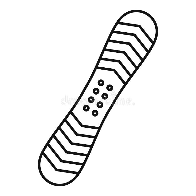 Ícone do Snowboard, estilo do esboço ilustração royalty free Ícone do Snowboard, estilo do esboço ilustração royalty free