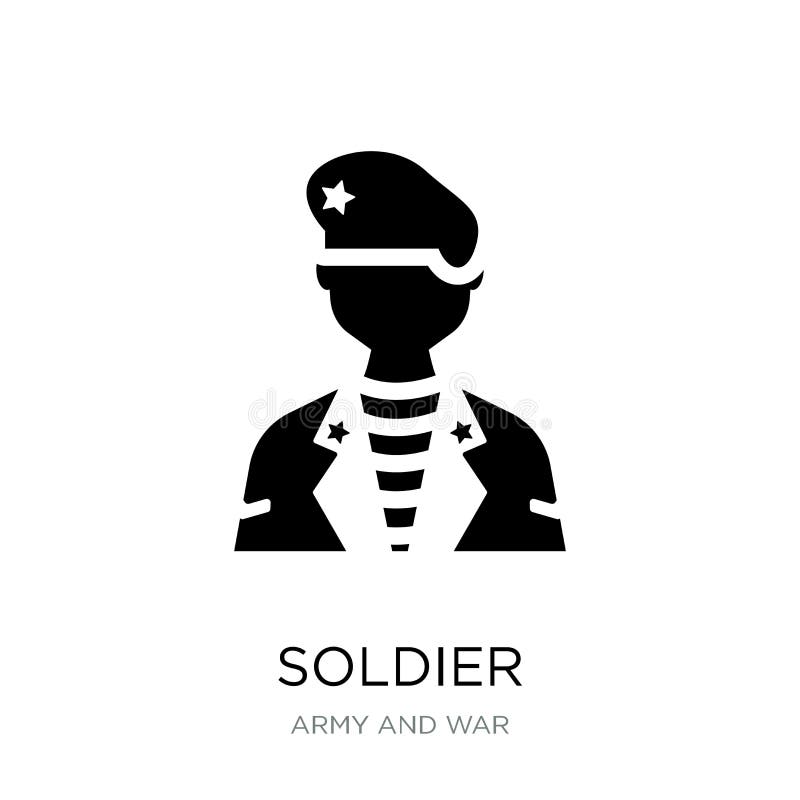 ícone do soldado no estilo na moda do projeto Ícone do soldado isolado no fundo branco símbolo liso simples e moderno do ícone do ilustração do vetor ícone do soldado no estilo na moda do projeto Ícone do soldado isolado no fundo branco símbolo liso simples e moderno do ícone do ilustração do vetor