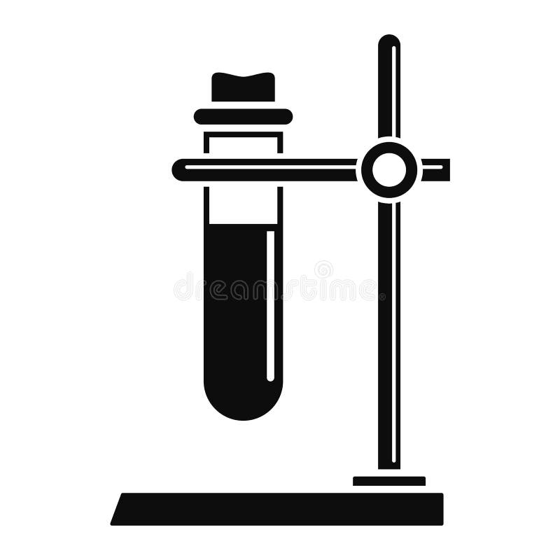 Ícone do suporte do tubo de ensaio, estilo simples ilustração do vetor Ícone do suporte do tubo de ensaio, estilo simples ilustração do vetor