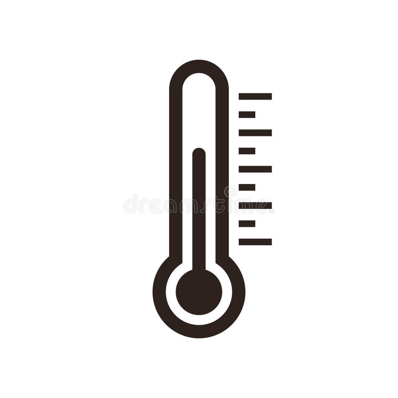 Thermometer icon isolated on the white background. Thermometer icon isolated on the white background