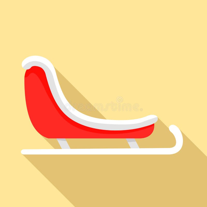 Ícone do trenó de Santa, estilo liso ilustração royalty free Ícone do trenó de Santa, estilo liso ilustração royalty free
