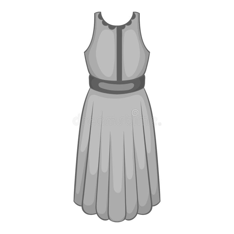 Ícone do vestido das mulheres, estilo monocromático preto ilustração royalty free Ícone do vestido das mulheres, estilo monocromático preto ilustração royalty free