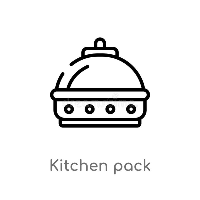 ícone do vetor do bloco da cozinha do esboço linha simples preta isolada ilustração do elemento do conceito do alimento Curso edi ilustração royalty free ícone do vetor do bloco da cozinha do esboço linha simples preta isolada ilustração do elemento do conceito do alimento Curso edi ilustração royalty free