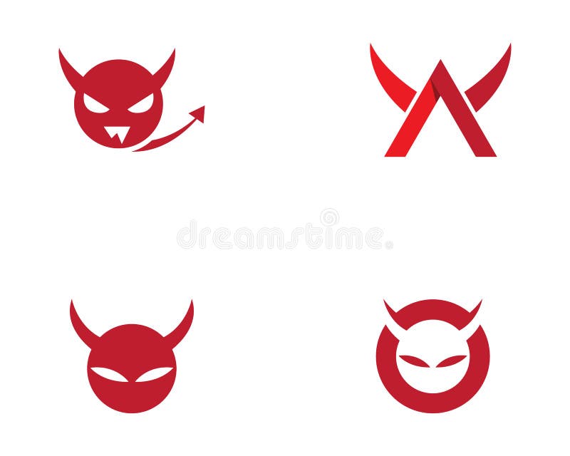 Ícone vetorial de chifres de diabo ilustração stock