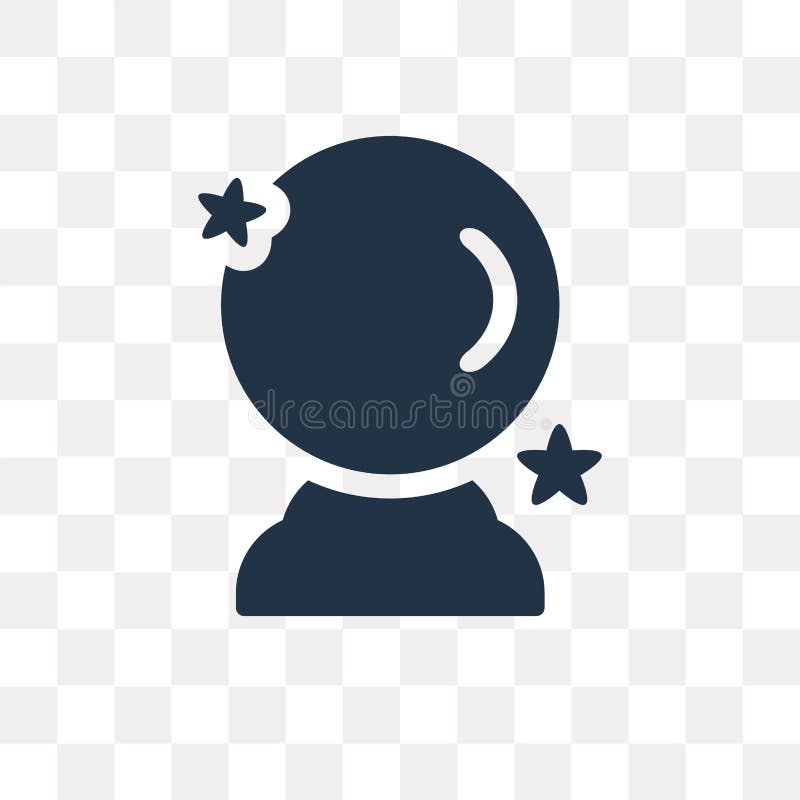 Ícone do vetor da bola de cristal isolado no fundo transparente, grito ilustração do vetor Ícone do vetor da bola de cristal isolado no fundo transparente, grito ilustração do vetor