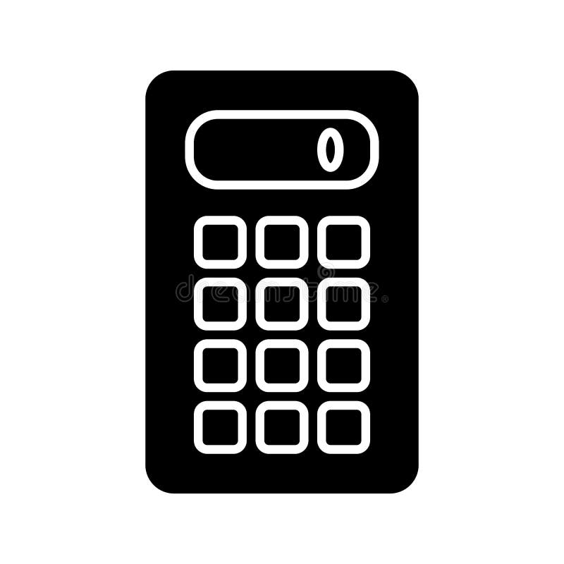 Ícone do vetor da calculadora Ilustração preto e branco da engenharia informática Ícone linear contínuo ilustração royalty free Ícone do vetor da calculadora Ilustração preto e branco da engenharia informática Ícone linear contínuo ilustração royalty free