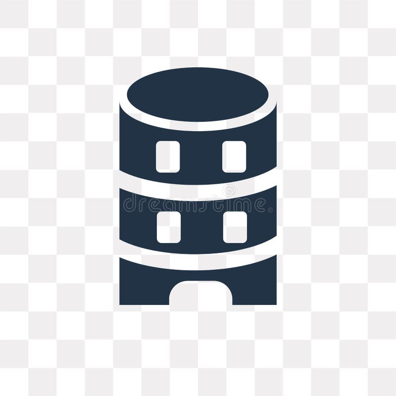 Ícone do vetor da delegacia isolado no fundo transparente, P ilustração do vetor