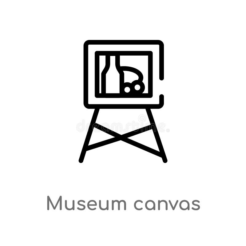?cone do vetor da lona do museu do esbo?o linha simples preta isolada ilustra??o do elemento do conceito do museu Curso edit?vel ilustração royalty free ?cone do vetor da lona do museu do esbo?o linha simples preta isolada ilustra??o do elemento do conceito do museu Curso edit?vel ilustração royalty free