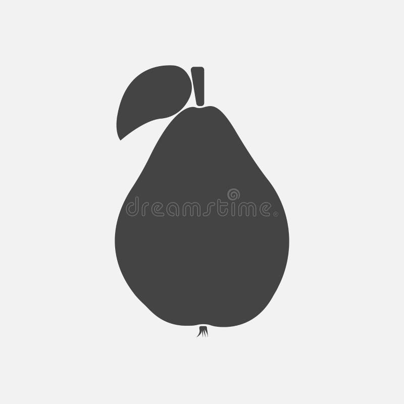 Ícone do vetor da pera Pera do fruto do vetor ilustração do vetor Ícone do vetor da pera Pera do fruto do vetor ilustração do vetor