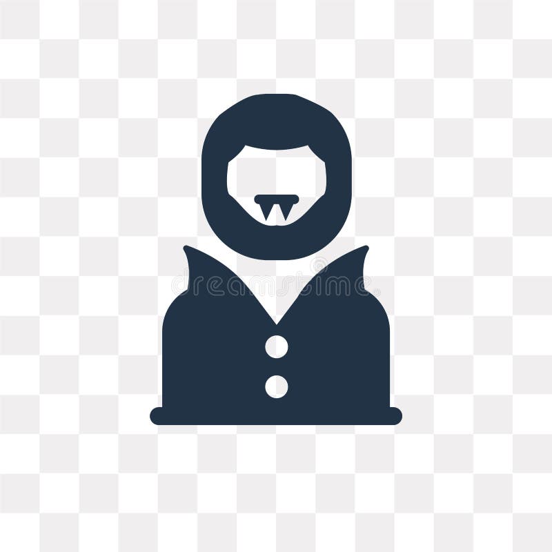 Ícone do vetor de Dracula isolado no fundo transparente, Dracula ilustração royalty free